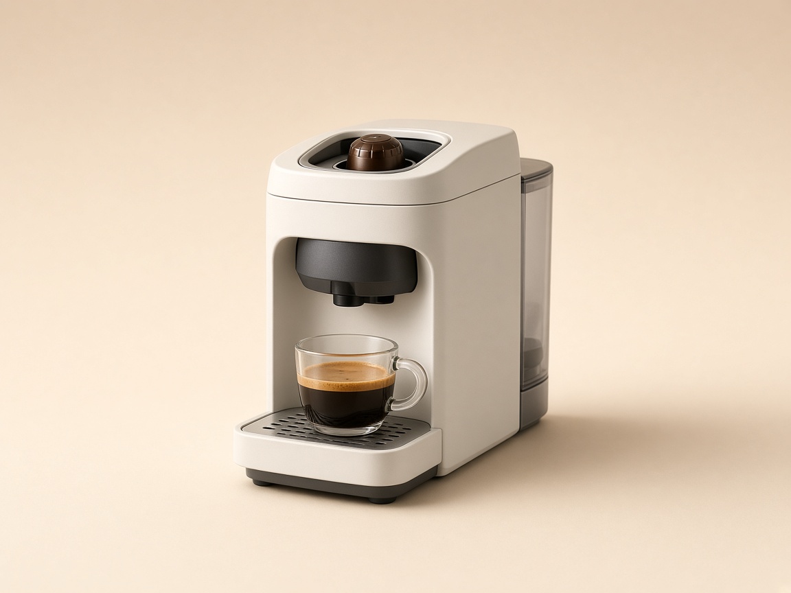 Machine à capsules espresso compacte vue produit