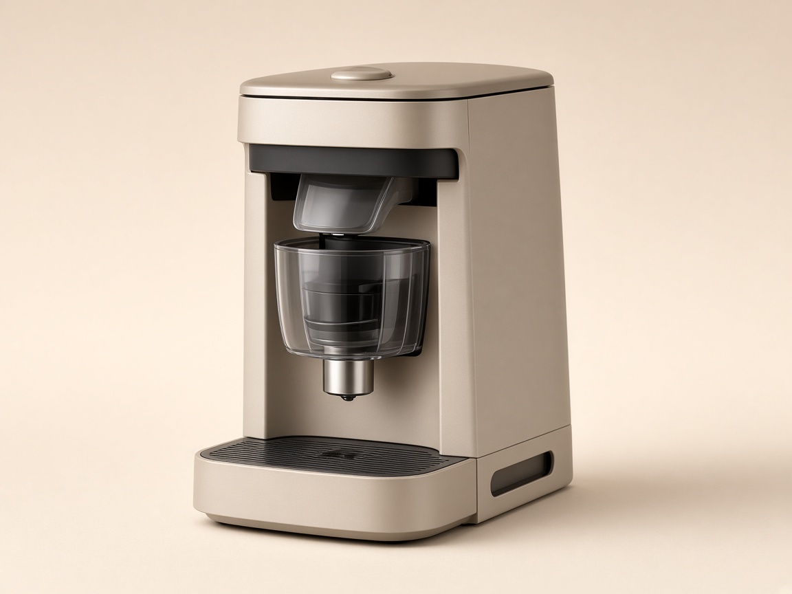 Machine à café à capsules compacte vue produit studio