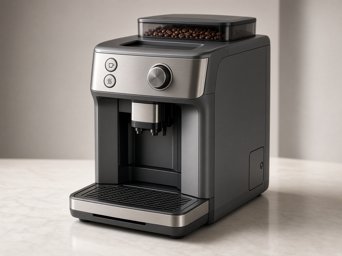 Machine à café automatique à broyeur céramique vue produit